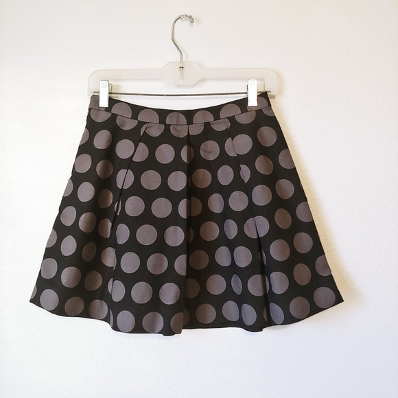 Gap | Black/Gray Polkadot Pleated Mini Circle Skirt - Picture 7 of 9